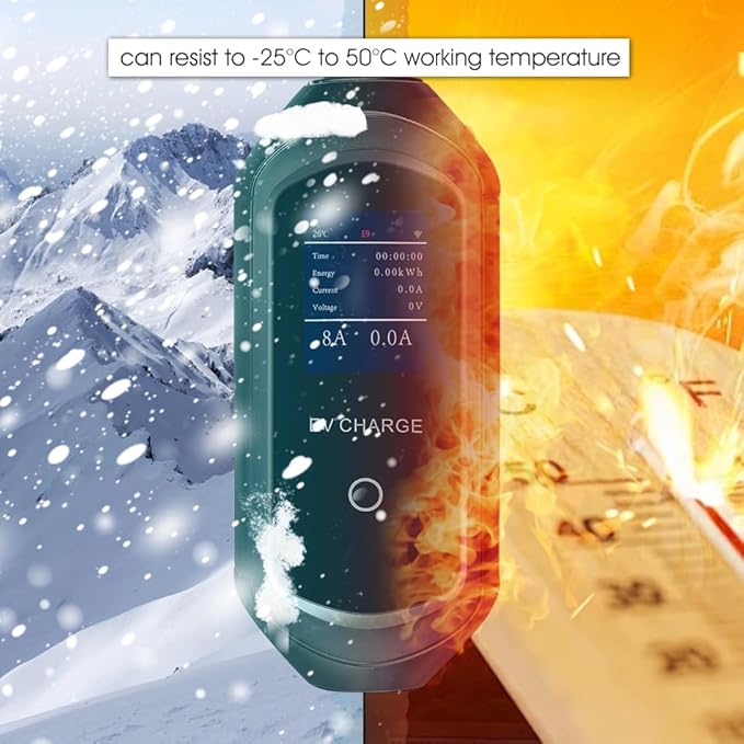 Portable Level 2 EV Charger, 32A Adjustable Screen Current Delay 240V J1722 Fast Electric Charger NEMA14-50 - Image 5
