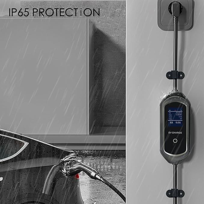 Portable Level 2 EV Charger, 32A Adjustable Screen Current Delay 240V J1722 Fast Electric Charger NEMA14-50 - Image 7