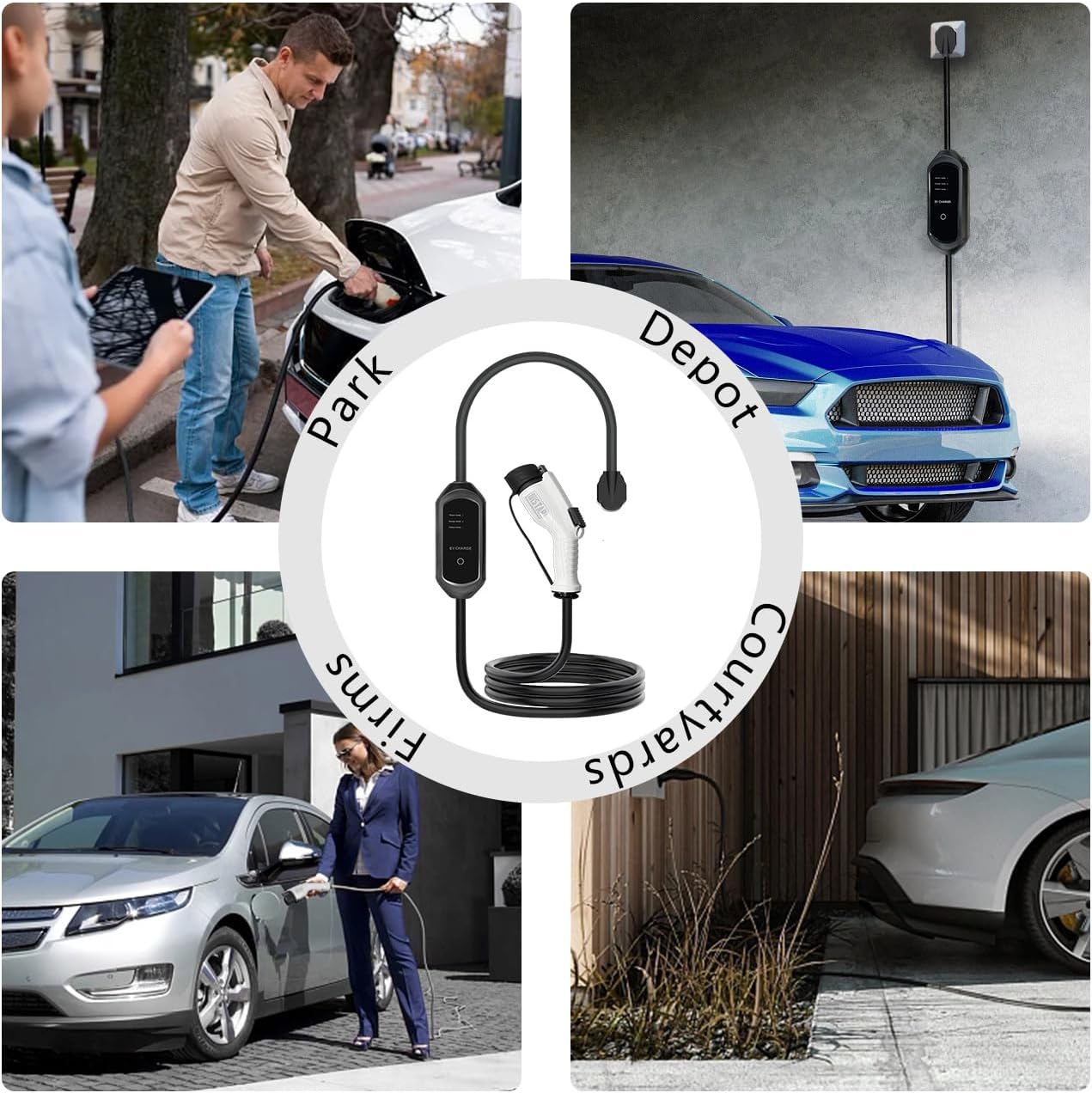 Portable Level 2 EV Charger, 32A Adjustable Current Delay 240V J1722 Fast Electric Charger NEMA14-50 - Image 4