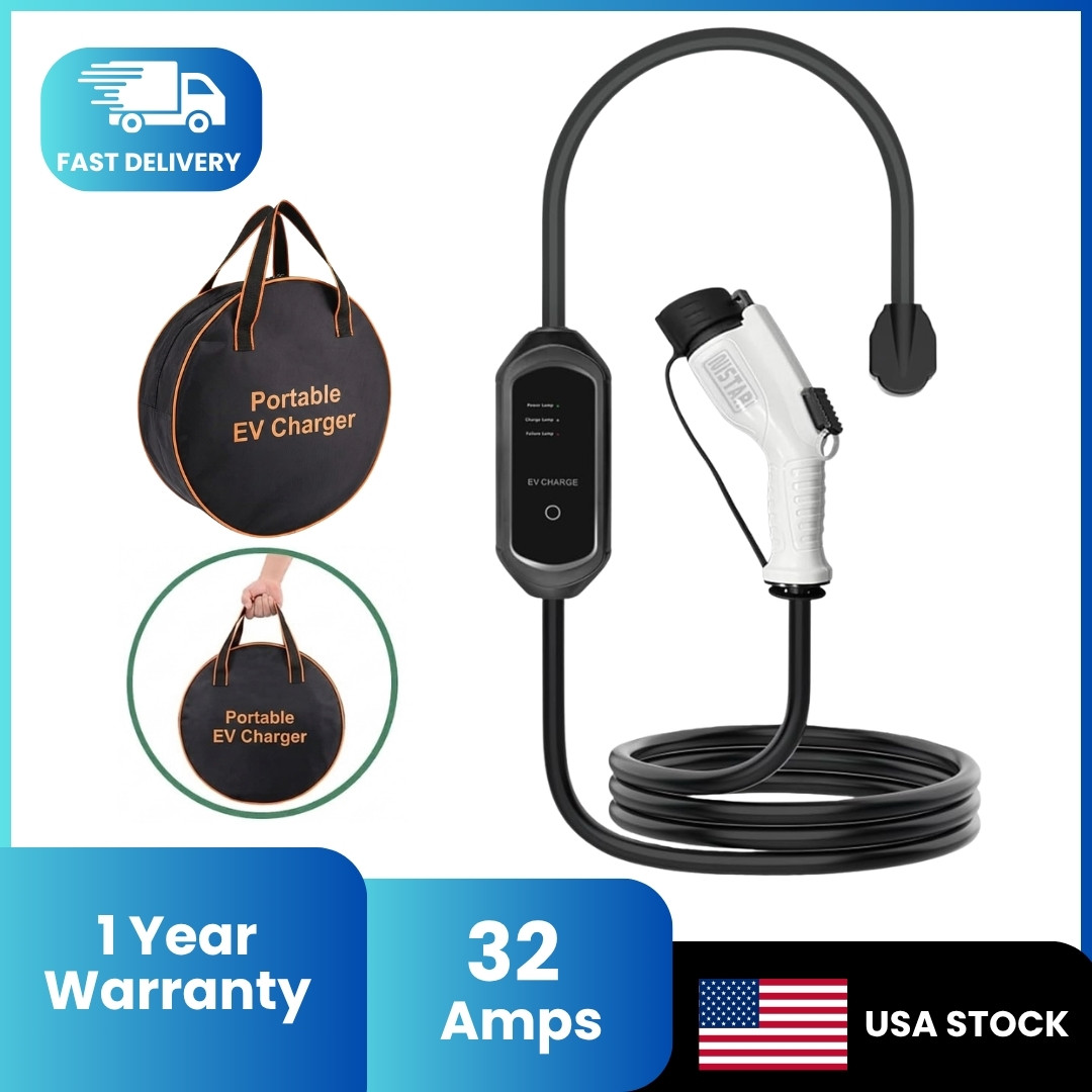 EV Charger Portable 32A J1772, 240V Level 2 Fast Charger NEMA 14-50 Plug NEW